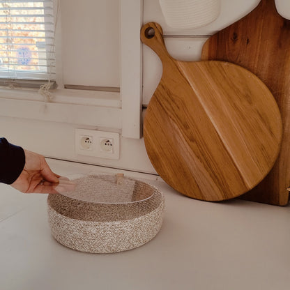 Schutz-Plexiglas, Durchmesser 27 cm, passend für einen großen Teller