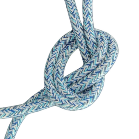 Kordel aus recycelter Baumwolle – Blautöne
