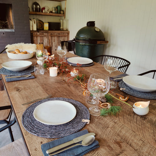 Placemat Carbon mist