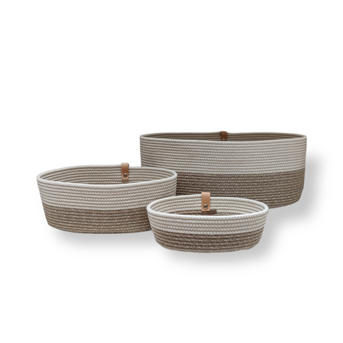 Ovale Aufbewahrung Boho Mele & White