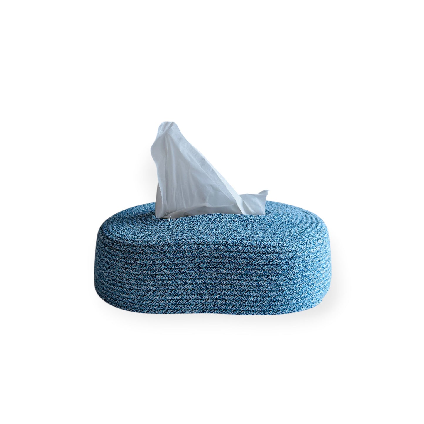 Tissue box shades of blue