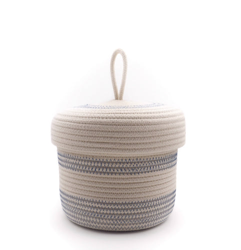 Lidded Basket Blue