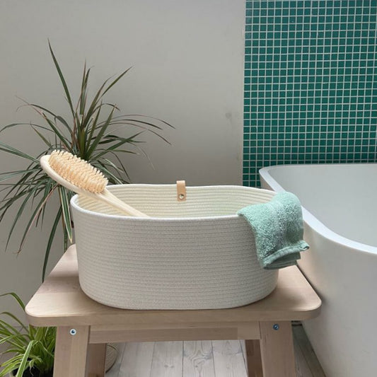 Ovaler Aufbewahrungsschrank Ecru