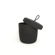 Afbeelding in Gallery-weergave laden, Lidded Basket Black