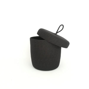 Lidded Basket Black