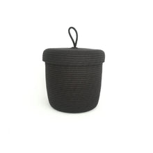 Load image into Gallery viewer, Lidded Basket Black