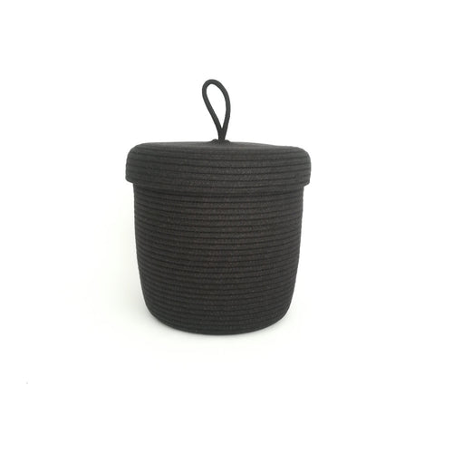 Lidded Basket Black