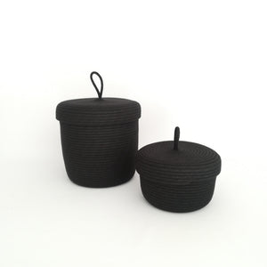 Lidded Basket Black