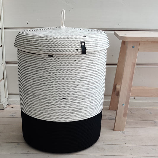 Wäschekorb Schwarz &amp; Weiß