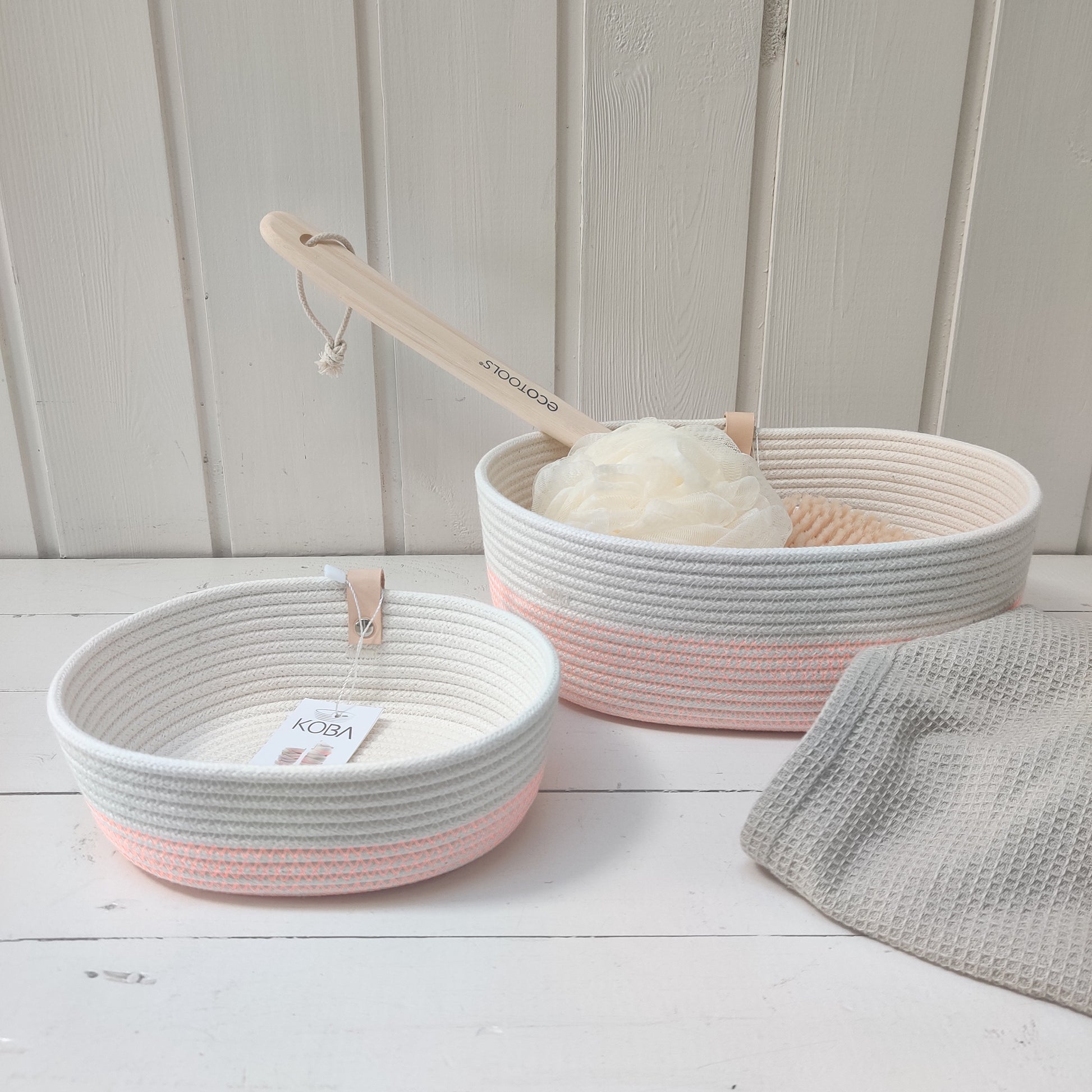 orangen aufbewahrung Ovale Aufbewahrung Ecru Fluo orange – KOBA handmade in Belgium
