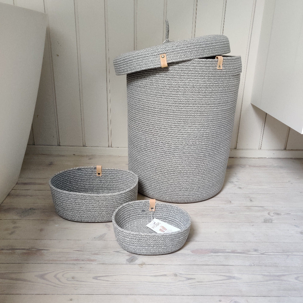 Laundry Basket UNI Pastel Grey