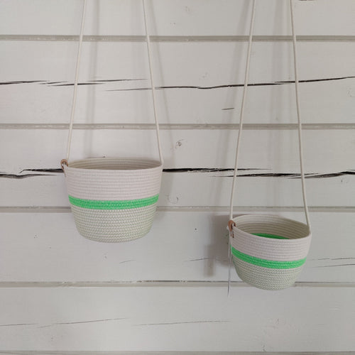 Hanging planter fluo green