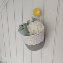 Load image into Gallery viewer, Wall Basket Pastel Grey &amp; White