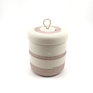 Lidded Basket Bordeaux