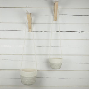 Hanging planters Black Ecru