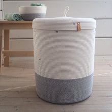 Afbeelding in Gallery-weergave laden, Laundry Basket Pastel Grey &amp; White
