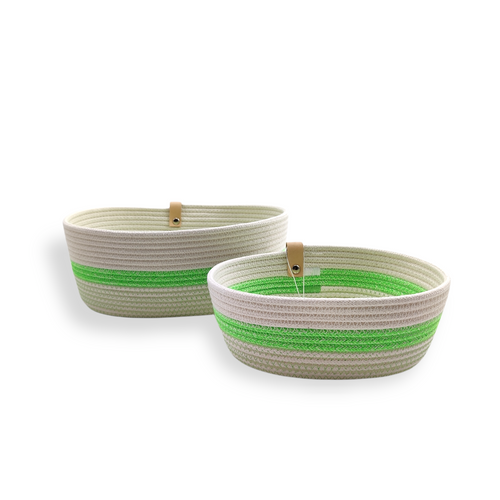 Ovale Aufbewahrung Fluo Green