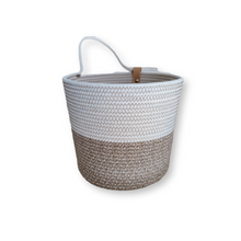 Load image into Gallery viewer, Wall Basket Boho Melé &amp; White